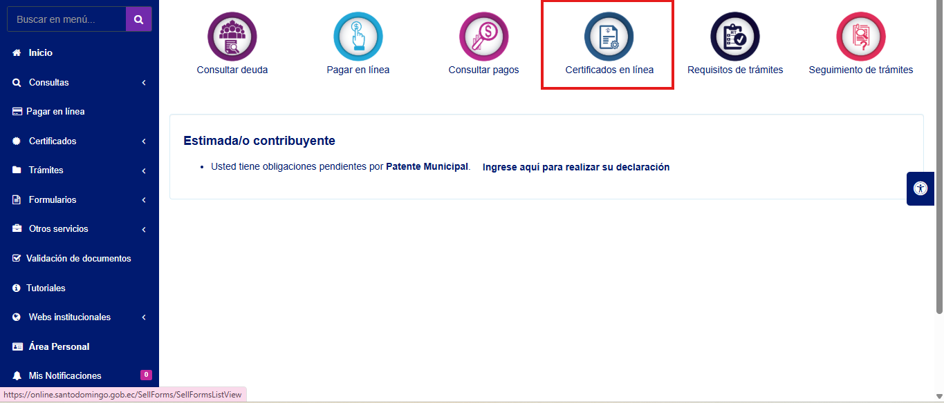 Captura del paso 4: Solicita la emisión del certificado